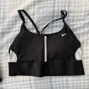 Nike Black & White Adjustable Strappy Sports Bra